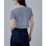 etoll エトル シアーボーダークロップドTシャツ | Fashion Letter | 詳細画像11