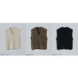 etoll エトル ロービングヤーンVネックニットベスト | Fashion Letter | 詳細画像19