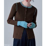 etoll エトル アルパカタッチバイカラーニットカーディガン | Fashion Letter | 詳細画像2