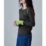 etoll エトル アルパカタッチバイカラーニットカーディガン | Fashion Letter | 詳細画像9