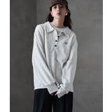 オートミール | etoll エトル ポロ襟ロゴスウェット | Fashion Letter