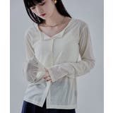 アイボリー | etoll エトル シアークルーネックカーディガン | Fashion Letter