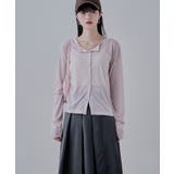 ピンク | etoll エトル シアークルーネックカーディガン | Fashion Letter