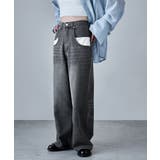 グレー | etoll エトル ポケットデザインルーズダッドデニム | Fashion Letter