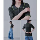 etoll エトル バイカラーシアーニットカーディガン | Fashion Letter | 詳細画像8