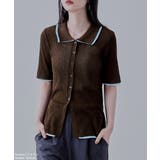 etoll エトル バイカラーシアーニットカーディガン | Fashion Letter | 詳細画像11