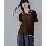 etoll エトル バイカラーシアーニットカーディガン | Fashion Letter | 詳細画像14