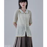 etoll エトル バイカラーシアーニットカーディガン | Fashion Letter | 詳細画像15