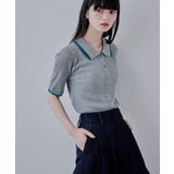杢グレー | etoll エトル バイカラーシアーニットカーディガン | Fashion Letter