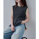 etoll エトル バイカラースリーブレスリネンタッチリブニット | Fashion Letter | 詳細画像15