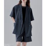 etoll エトル ヘザーエステルツイルハーフスリーブジャケット | Fashion Letter | 詳細画像2