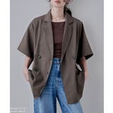 etoll エトル ヘザーエステルツイルハーフスリーブジャケット | Fashion Letter | 詳細画像5