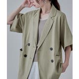 etoll エトル ヘザーエステルツイルハーフスリーブジャケット | Fashion Letter | 詳細画像10