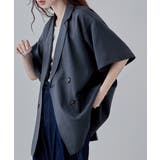 etoll エトル ヘザーエステルツイルハーフスリーブジャケット | Fashion Letter | 詳細画像12