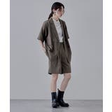 etoll エトル ヘザーエステルツイルハーフスリーブジャケット | Fashion Letter | 詳細画像15