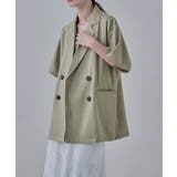 etoll エトル ヘザーエステルツイルハーフスリーブジャケット | Fashion Letter | 詳細画像17