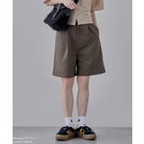 etoll エトル ヘザーエステルツイルタックハーフパンツ | Fashion Letter | 詳細画像15 