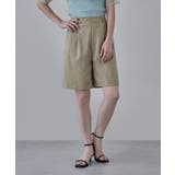 ベージュ | etoll エトル ヘザーエステルツイルタックハーフパンツ | Fashion Letter