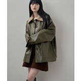 カーキ | etoll エトル 2wayボアカラーフェイクレザーカバーオール | Fashion Letter