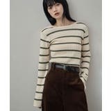 etoll エトル 2wayボーダーバックオープンリブニット | Fashion Letter | 詳細画像12 