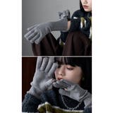 etoll エトル スマホ対応フィンガースリットカラーニットロンググローブ | Fashion Letter | 詳細画像3 