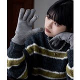 etoll エトル スマホ対応フィンガースリットカラーニットロンググローブ | Fashion Letter | 詳細画像4 
