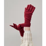 etoll エトル スマホ対応フィンガースリットカラーニットロンググローブ | Fashion Letter | 詳細画像7 