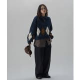 etoll エトル アーガイルポロ襟ニット | Fashion Letter | 詳細画像11 