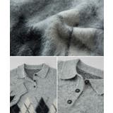 etoll エトル アーガイルポロ襟ニット | Fashion Letter | 詳細画像20 