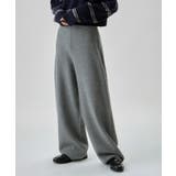 グレー | etoll エトル リラクシーニットカーブパンツ | Fashion Letter