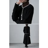 etoll エトル 配色ステッチニットカーディガン | Fashion Letter | 詳細画像17 