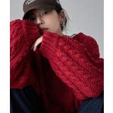 etoll エトル ケーブルデザインローゲージショートニット | Fashion Letter | 詳細画像3 