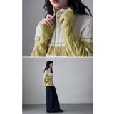 etoll エトル バイカラーWジップトラックニットカーディガン | Fashion Letter | 詳細画像4 