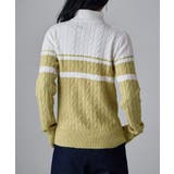 etoll エトル バイカラーWジップトラックニットカーディガン | Fashion Letter | 詳細画像5 