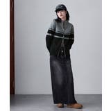 etoll エトル バイカラーWジップトラックニットカーディガン | Fashion Letter | 詳細画像18 