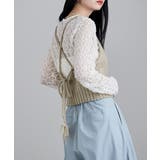 etoll エトル バックリボンローゲージニットビスチェ | Fashion Letter | 詳細画像7 