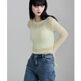 etoll エトル モヘアタッチセンターリンキングメッシュニット | Fashion Letter | 詳細画像14 