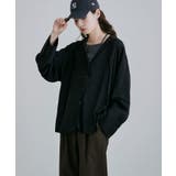 ブラック | etoll エトル メルティングシアーフードオーバーシャツ | Fashion Letter