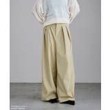 etoll エトル ウォッシャブルフェイクレザータックワイドパンツ | Fashion Letter | 詳細画像8 