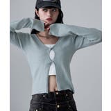 ブルー | etoll エトル ツイストデザインリブニット | Fashion Letter