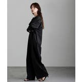 etoll エトル カラーパイピングツイルジャンプスーツ | Fashion Letter | 詳細画像3 