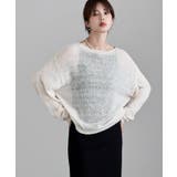 アイボリー | etoll エトル モヘアタッチボートネックニット | Fashion Letter