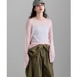 ピンク | etoll エトル モヘアタッチボートネックニット | Fashion Letter