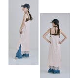 etoll エトル ランジェリー風サテンレースキャミワンピ | Fashion Letter | 詳細画像14 