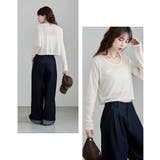 etoll エトル シアーフライスUネックロンT | Fashion Letter | 詳細画像8 