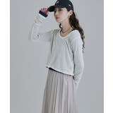 etoll エトル シアーフライスUネックロンT | Fashion Letter | 詳細画像10 