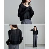 etoll エトル シアーフライスUネックロンT | Fashion Letter | 詳細画像13 