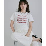 オフホワイト | etoll エトル シャーリングコンパクトロゴTシャツ | Fashion Letter