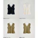 etoll エトル アイラッシュレースVネックサテントップス | Fashion Letter | 詳細画像19 