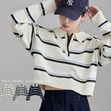 etoll エトル マルチボーダーショートポロニット | Fashion Letter | 詳細画像1